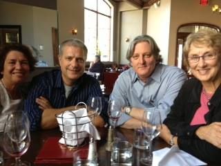 JWZ with author friends Lynne Raimondo, Mark Pryor, and Terry Shames