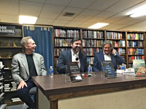 With Robert Rotstein and Allen Eskens at Book Carnival in Orange, CA, November 14, 2016.