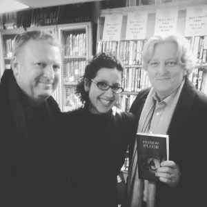 With Gigi Pandian and Jim Thomsen at Seattle Mystery Bookshop.